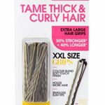 Big Hair Tools XXL Size Hair Grips, Light, Blonde & Brown, Pack of 30