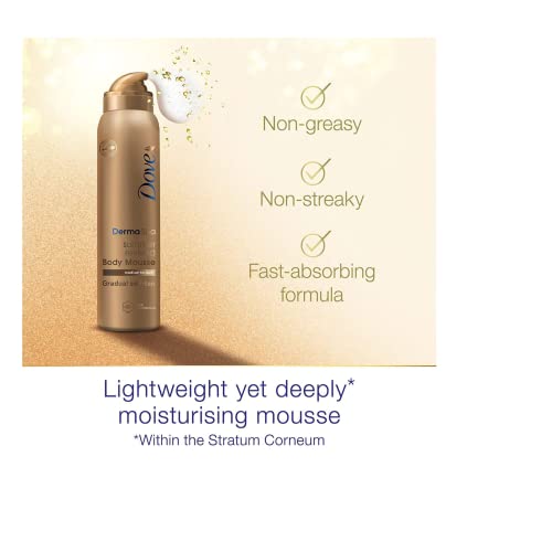 SelfTan Bundle Contains Dove DermaSpa Summer Revived Self Tanning Body Mousse 150m x1, Body Lotion 200ml x1 And Face cream 75ml, For Medium To Da