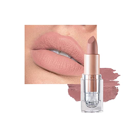 Matte Lipsticks for Women Long Lasting,Waterproof Moisturizer Pink Lipstick Non Stick Cup Velvet Lipstick,Not Fade Matte Lip Gloss,Tinted Lip Bal