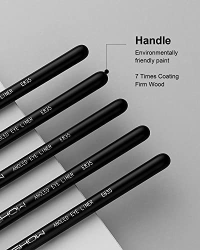 Eyeliner Brush, EIGSHOW Precision Eye Liner Makeup Brush, Angled Eyeliner Brush, Ultra Thin Slanted Flat Angle, Cruelty-Free Synthetic Bristles,