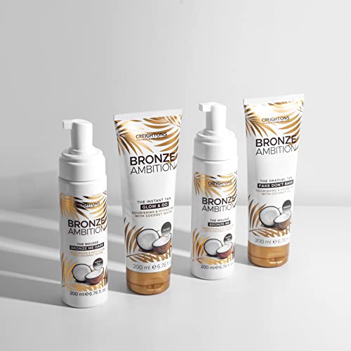 Bronze Ambition 2 in 1 Tan Primer/Remover & Glow & Go (200ml) - The Perfect Tanning Combination. With a Tropical Coconut Fragrance