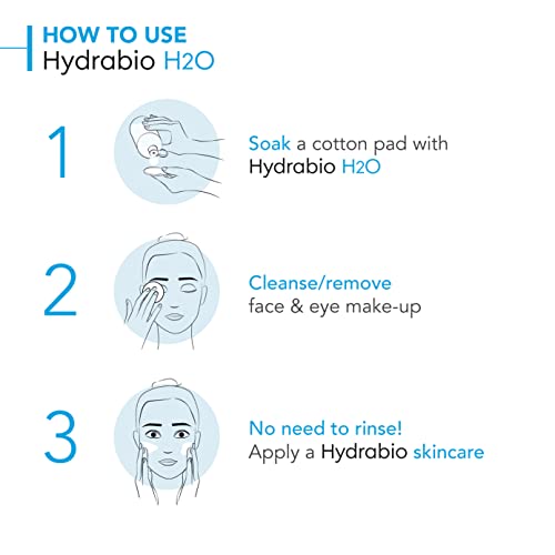 Bioderma Hydrabio H2O - Cleansing & Moisturising Micellar Water for Dehydrated Skin, Gentle Cleanser to Remove Impurities & Make Up Remover for F