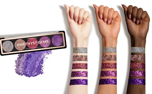 Profusion Cosmetics Onyx Gems 5 Shade Glitter Eyeshadow Palette
