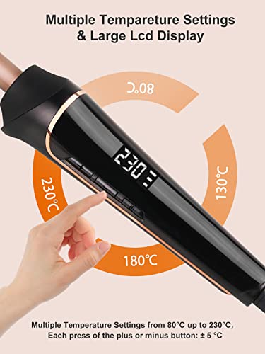 Hot Comb for Wigs, Afro Hair,230℃ Electric Heat Pressing Comb,Hot Comb Straightener,80-230℃ Adjustable Temperature, LCD Display with Anti-Scald H