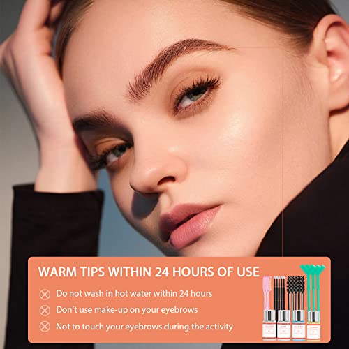 Eyebrow Lamination Kit,Professional Brow Lift Kit Premium Eyebrow Lift Kit Trendy Fuller Brow Look Semi-Permanent Tinting Make Brow Lifted Suitab