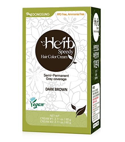 Herb Speedy PPD Free Hair Dye, Ammonia, Paraben Free Hair Color Natural Black Odorless, No more Eye and/or Scalp Irritations From Coloring For Se