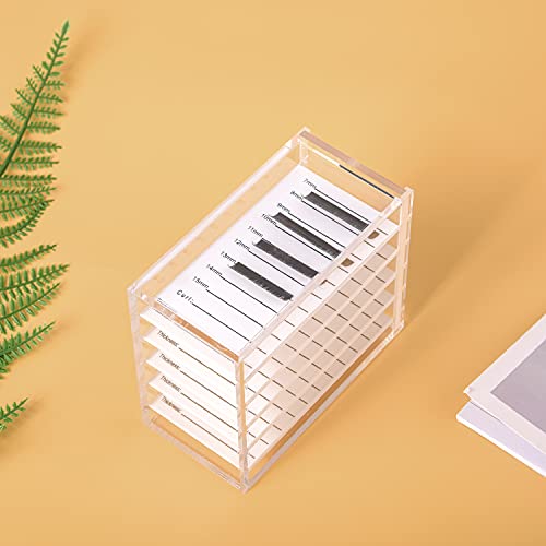 Parieo 1 Pack Acrylic Eyelash Pallet 5 Layers Eyelash Extension Storage Box Eyelashes Glue Pallet Holders Eyelash Display Storage Container Organ