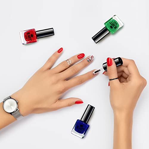 Beauty4Britain 24 x Nail Polish Varnish Set 24 Different Modern Colours Quick Drying Flat Brush (Set B)