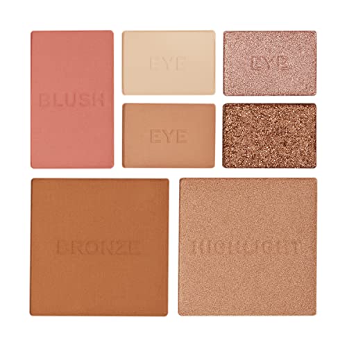 Revolution Pro, True Love Eye & Face Palette, Face Blusher/Bronzer/Highlighter, x4 Eyeshadow Pans, 7 Pan Multi-Use Makeup Palette, Matte & Shimme