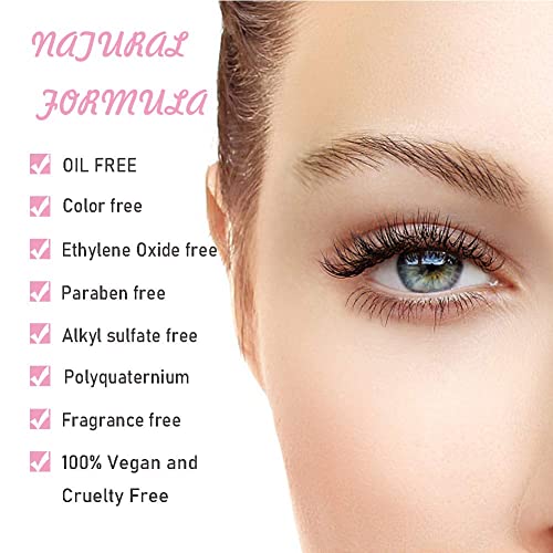 Eyelash Extension Cleanser Eyelash Extension Shampoo Lash Foam Shampoo for Extensions, Paraben & Sulfate Free