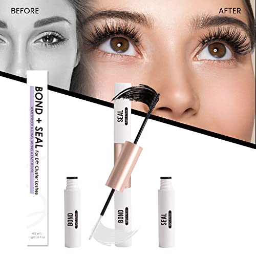 Magnetic SL Lashes Adhesive Cluster Lash Bond and Seal for DIY Cluster Individuals False Eyelashes Strong Hold for 72 Hours Latex-free - Black Bo