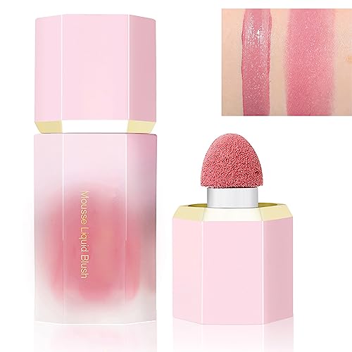 HERBENJOY Cream Blush Soft Blushers For Cheeks Make Up Skin Tint Liquid Blush For Mature Skin,Lightweight Breathable Feel,Dewy Finish Smudge Proo