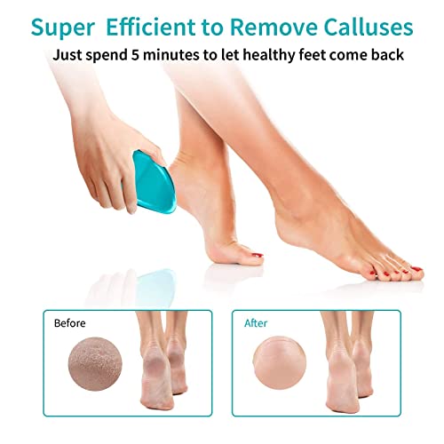Foot File, Nano Glass Hard Skin Callus Remover, Foot Scraper Salon Home Pedicure Tool for Foot Beauty Care, Can Be Used on Both Wet/Dry Cracked F