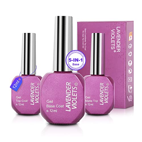 Lavender Violets 12ml Gel Nail Polishes UV LED Soak Off Varnish Manicure Pedicure F807 group (Base,Top & Matte Top coat)