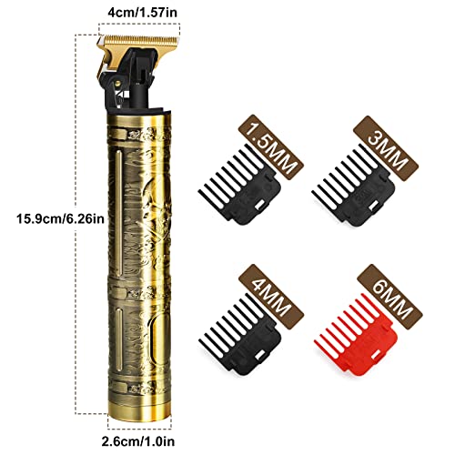 Professional Beard Trimmer Men Cordless, Electric Hair Clippers for Men, Precision T-Bladed, with4 Limit Combs, Beard Grooming Kit for Men, USB T