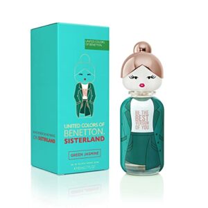 Benetton - Sisterland Green Jasmine, Eau de Toilette for Women - Long Lasting - Fresh, Modern and Young Fragance - Floral and Fruity Notes - Idea