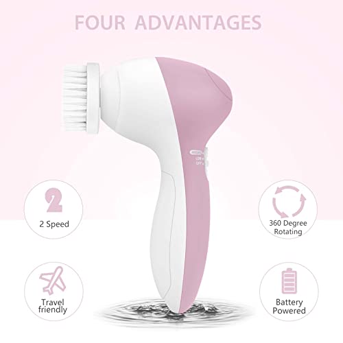 Facial Cleansing Brush Face Scrubber: CLSEVXY Electric Face Spin Cleanser Brushes with 7 Brush Heads for Deep Cleansing, Gentle Exfoliating, Remo