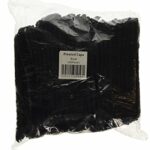 Spray Tan Disposable Pleated Mob Cap for Sun Bed Spray Tan Facial Treatment, Black - Pack of 100