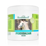 Kräuterhof Horse Balm Cools and Revitalises Precious Herbal Extracts from Horse Chestnut Arnica Rosemary and Mint Oil 500 ml Tub Sealed with Alum