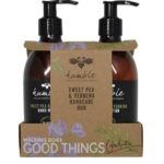 Humble Sweet Pea and Verbena Handcare Duo (285ml hand lotion & 285ml hand wash) - Carefully created with natural biodegradable ingredients. Cruel