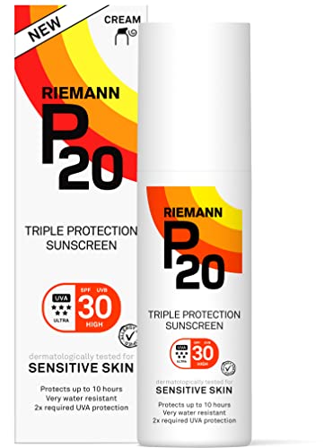 P20 Riemann SPF50 Sensitive Sun Cream 100ml, White & SPF30 Sensitive Sun Cream 100ml, White