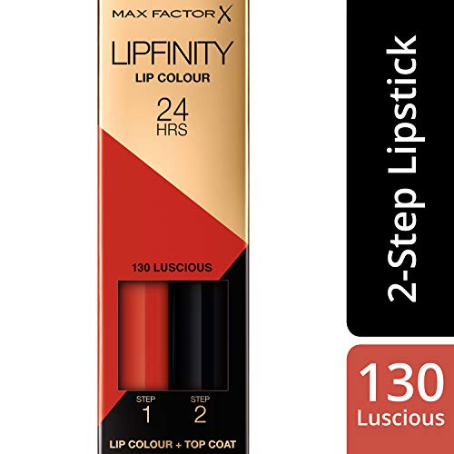 Max Factor Lipfinity 2 - step Long Lasting Lipstick - 130 Luscious, 2.3 ml + 1.9 g