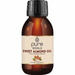 Pure World Almond Oil 100% Pure and Undiluted.100ml. Premium Italian Quality Almond Oil – Aromatherapy, Message, Skin, Nails, Body and Face, Vega