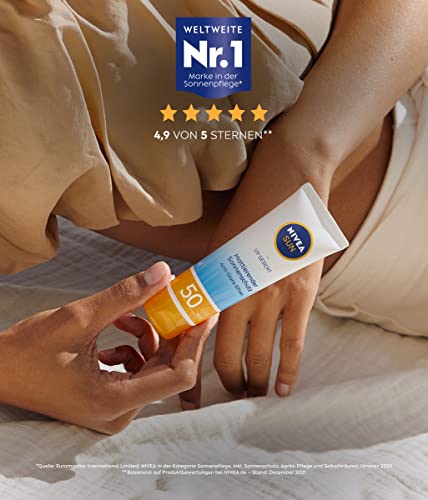 NIVEA SUN Face Sun Cream Frosted Sun Protection SPF 50 Tube 50ml