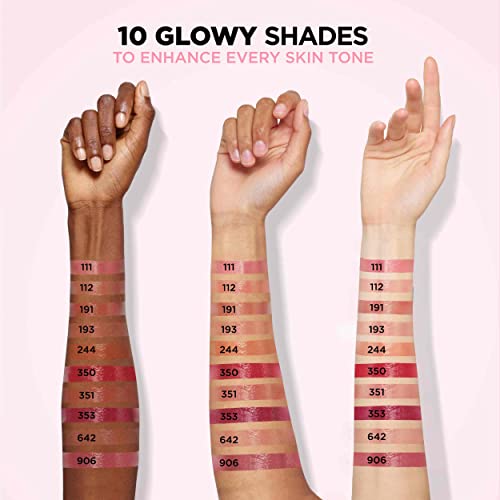 L'Oreal Paris Lipstick, Balm-In-Lipstick, Lip & Cheek Tint, Hydrating & Smooth, Natural-Looking Shiny Finish, Glow Paradise, 112 Pastel Exaltatio