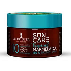 Afrodita Cosmetics SUN CARE jam TROPICAL F10 | 200ml | Fast tanning jam with sun protection factor 10 | For a faster, safer and more intense tan