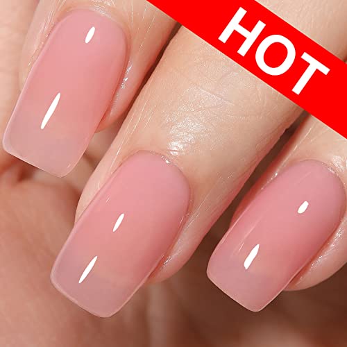 AILLSA Milky Gel Nail Polish-White Nail Polish Gel, Top Coat Gel Polish Soak Off Nail Lamp Gel Nail Varnish, 1PC Nail Gel Gifts for Women Mothers