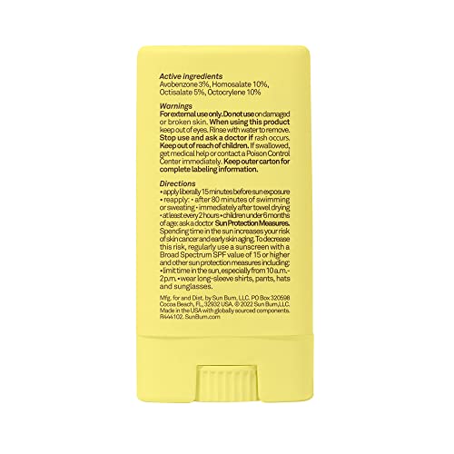 Sun Bum Kids SPF 50 Clear Sunscreen Face Stick | Wet or Dry Application | Hawaii 104 Reef Act Compliant (Octinoxate & Oxybenzone Free) Broad Spec