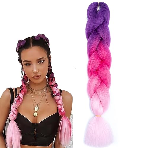 Braiding Hair Extensions Braiding Hair Fashion Synthetic Braid Hair Extensions for Women Braiding Coloured Hair for Braiding DIY Wigs Cosplay (Bl