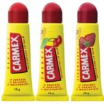 Carmex Cherry, Classic & Strawberry Tube 3-Pieces Mixed Pack SPF15, 10 g (Pack of 3)