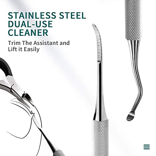 Ingrown Toenail Tool Kit, Toe Nail Nippers Set for Ingrown & Thick Nail, Surgery Grade Manicure Pedicure Tool, Nail File Lifter Pusher Corrector