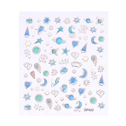 Nail Jewels 3D Nail Art Stickers Decals (Green Aztec)