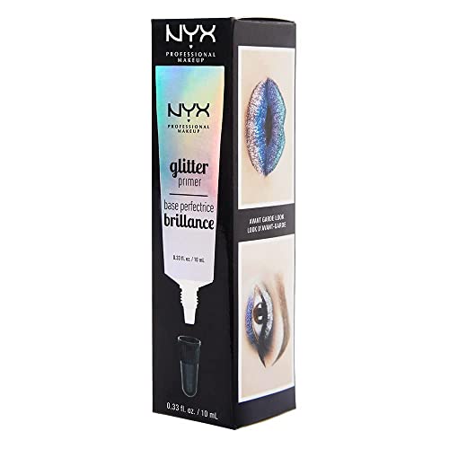 NYX Professional Makeup Glitter Primer, Primer Glitter Glue, Fixing Gel for Loose Glitter, Eye Shadow and Pigment, Long Lasting
