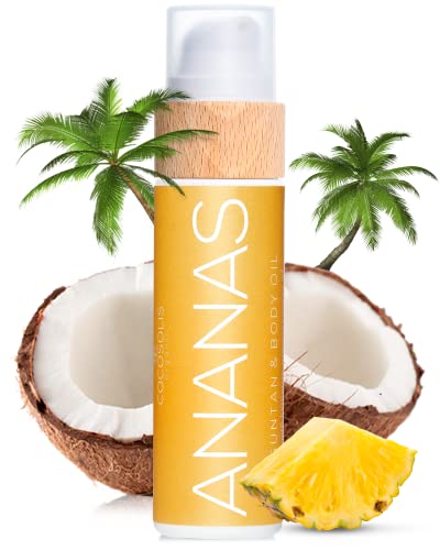 COCOSOLIS ANANAS tanning accelerator - organic tanning oil with vitamin E & pineapple scent for a quick, intensive tan - tanning enhancer for a r