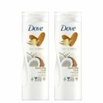 Dove Nourishing Secrets Restoring Ritual Body Lotion with Coconut Oil and Almond Milk for all skin types 400ml (Pack of 2)