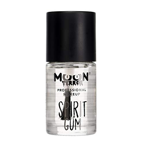 Pro FX Spirit Gum by Moon Terror | 14ml | SFX Make up for Halloween, Glue Adhesive Fix, Body Glue for Prosthetics Glitter Jewels Hair Wigs Specia