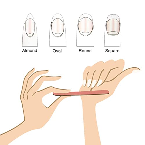Nail Files 10 Pieces 100/180 Grits and Buffers Professional Reusable Double Sided Emery Boards Manicure Tool for Acrylic Nails