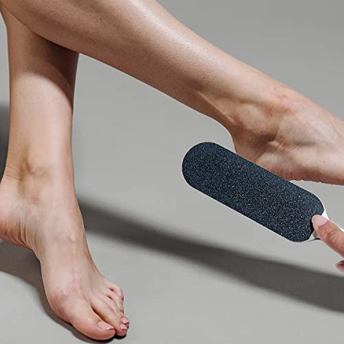 Professional Pedicure Foot File and Callus Remover for Hard Skin, Stainless Steel Foot Rasp File with Ten Free Refill Grits Replacement Pads with
