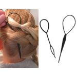 Topsy Tail Hair Tool, Pony Tail Hair Braiding Tool Bands Remover Cutter Hair Looping Tool Hair Pull Through Tool Hair Loop Tool Hair Hoop Tool fo