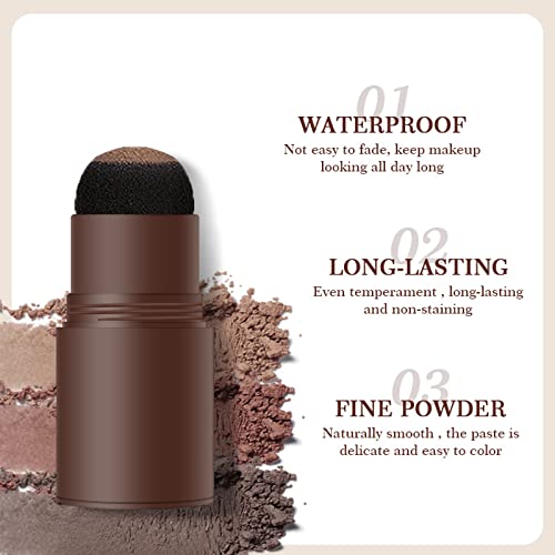 Eyebrow Stencil Kit - Eyebrow Stamp Stencil Kit - Waterproof Brow Stamp Shaping Kit, 3 in 1 Hairline Shadow Powder, Eyebrow Makeup Tools with 10