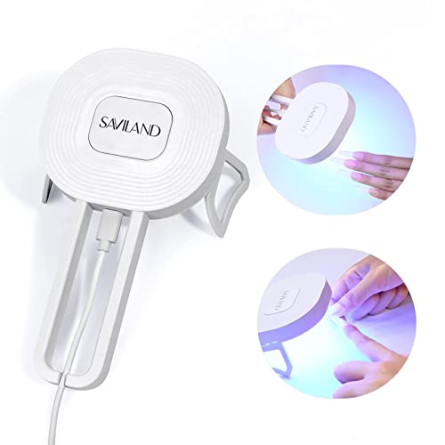 Saviland Mini Nail Lamp - 36W Portable Handheld Mini U V/LED Nail Light for Gel Nails Curing All Soak-Off U V Folding Stand Nail Dryer Easy to Us