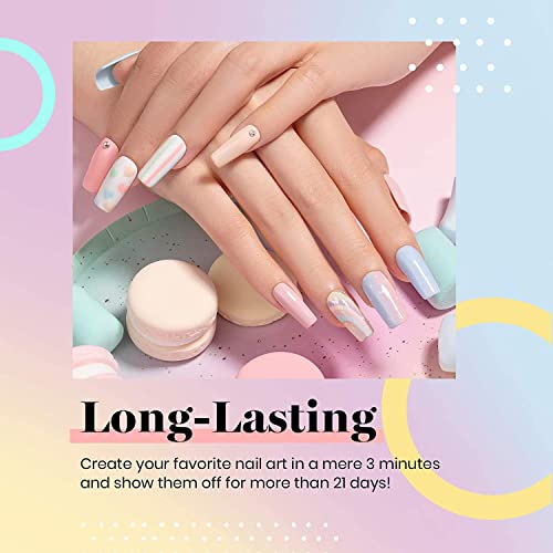 Beetles Gel Nail Polish - 20 Pcs Gel Nail Polish Set Pastel Paradise Soak Off Nail Gel Polish Nude Gray Pink Blue Glitter Gel Polish Starter Kit