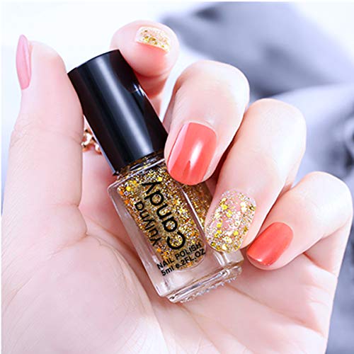 FERCAISH Bright Non Toxic Nail Polish Set 6 Bottles Long Lasting and Non Fading Unpeelable Quick Dry Nail Polish