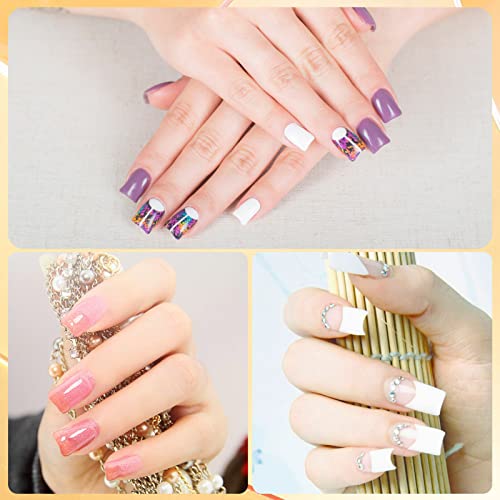 JSRQT 550 Pcs Clear Duck Nail Tips, 11 Size Wide False Nail Tips for Acrylic Nails, French Fake Nail Tips Nail Extension Duck Feet Style Nail Tip