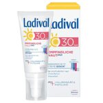 Ladival Sensitive Skin Plus Sun Protection Cream for Face SPF 30 Perfume Free Sun Cream without Colour and Preservatives Waterproof 50 ml
