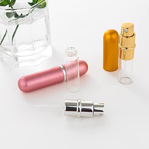 SONGQEE Mini Perfume Atomisers Bottles - Refillable Fine Mist Spray Bottles - Portable Travel Atomizer Bottle Set with Funnel and Perfume Diffuse